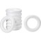 6 Inch Foam Wreath Forms for Crafts, White Circles for Christmas Decorations, DIY Supplies (8 Pack)
